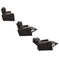 thumbnail image 3 of Love Seat ConfortoPiel de piel genuina doble reclinable con Porta Vasos, 3 of 5