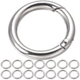 thumbnail image 1 of Zinc Alloy Key Rings for Craft Projects Silver Color Durable and Rust Resistant 15 Pieces, 1 of 9