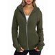thumbnail image 1 of Sudaderas con Capucha y Cremallera para Mujer, Chaquetas de Forro , Sudaderas de Gran Tamaño, Conjuntos de Moda de Otoño, Suéteres, Ropa de Invierno. Verde S, 1 of 9