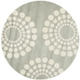 thumbnail image 3 of SAFAVIEH Soho Louise Polka Dots Wool Area Rug, Grey/Ivory, 7'6" x 9'6", 3 of 8