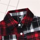 thumbnail image 2 of Gibobby Blusas Holgada Niño bebé niño niña camisa chaqueta Pocketts Plaid manga larga botón abajo abrigo camisa Tops(Rojo, 2-3 Años), 2 of 5