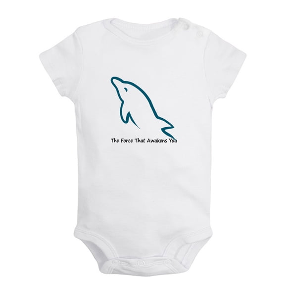 Baby Unisex The Force That Awakens You Funny Rompers Newborn Baby Bodysuits Infant Jumpsuits Kids Cotton Animal Dolphin Graphic One-Piece Outfits