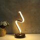 thumbnail image 3 of Kuymtek Lámpara de mesa acrílica curva de luz con forma de espiral LED, decoración moderna para dormitorio (cálido), 3 of 9