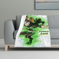 thumbnail image 6 of My Hero Academia Tsuyu Asui Anti-Pilling Flannel 32"X48" Super Soft Plush Air Condition Quilt Fluffy Warm Cozy Decorative Blankets, 6 of 7