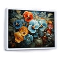thumbnail image 2 of Designart "Splendidly Realistic Garden Of Colorful Pansies I" Pansies Floater Framed Canvas Wall Art, 2 of 5