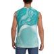 thumbnail image 4 of Fotbe Teal Turquoise 1 Men's Camiseta sin Mangas Estampada para Hombres, Playera Casual para Gimnasio, Entrenamiento, Playa-Medium, 4 of 7