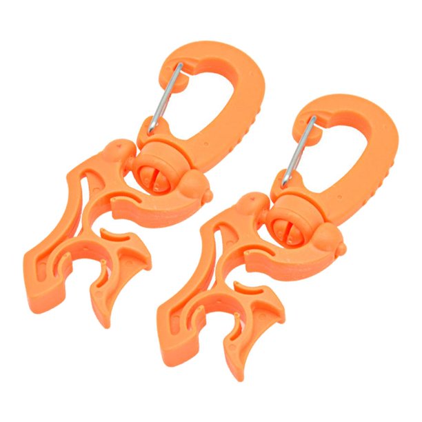 Clips De Soporte Para Manguera De Buceo, 2 Uds., Rotación De 360 Grados, Clip De Manguera Bcd Doble Para Buceo Con Hebilla De Gancho A Presión Moyic OD016459-02