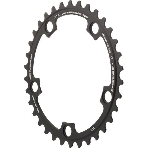 SRAM Yaw 10 Chainring - Black Tooth Count: 34 Chainring BCD: 110