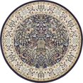 thumbnail image 1 of Unique Loom Narenj Textured Hunting Design Rug 10' x 10' Round Navy Blue/Tan, 1 of 10