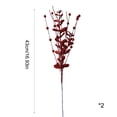 thumbnail image 3 of 2 Pack Faux Berry Flower Stems, 16.5 In Red Glitter Patriotic Floral Branch Arrangement for Independence Day Mantel Table Vase Home Decor, 3 of 6