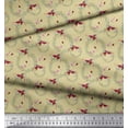 thumbnail image 3 of Soimoi Beige Cotton Jersey Fabric Heart & Wreath Floral Print Fabric by the Yard 58 Inch Wide, 3 of 3