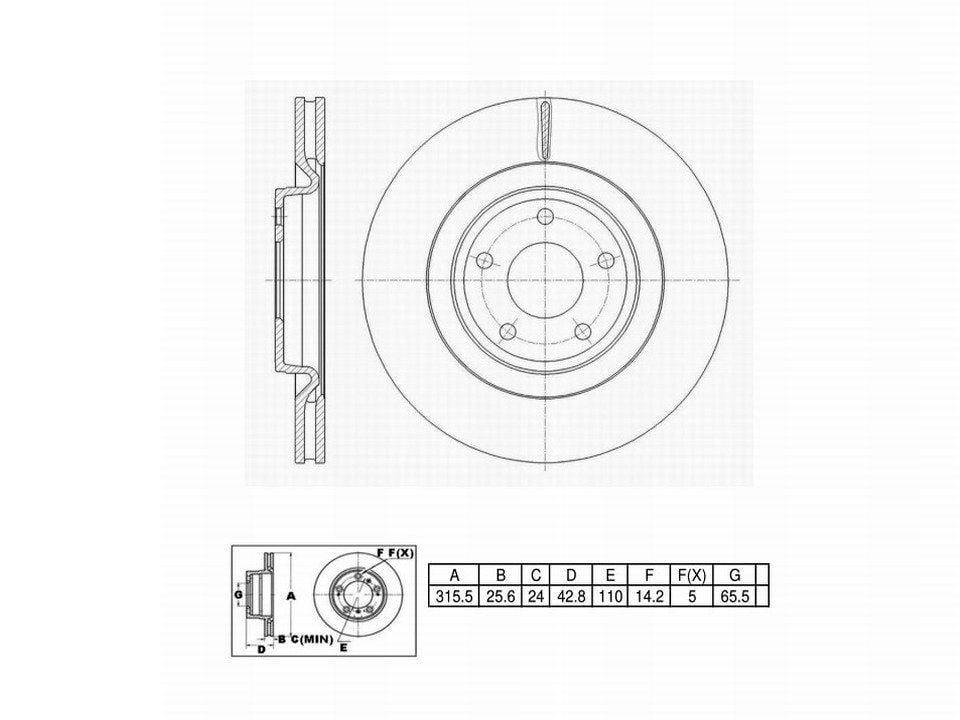 Winstop Brake Rotor, Front WS247593, Chevrolet Cobalt 2010-2008