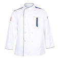 thumbnail image 2 of Chaqueta de uniforme cruzada de camarero panadero, 3 colores 5 XXXL blanco, 2 of 9