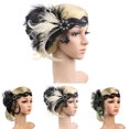 thumbnail image 2 of Serre-Tête Vintage à Franges en Fausse Plume pour Fête, 2 of 8