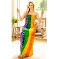 thumbnail image 4 of LA LEELA Women's Summer Beach Maxi A-Line LGBTQ Pride Flag Rainbow Stripe Slit Party Strapless Tube Top Dress One Size Multi, Stripes, 4 of 5