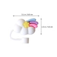 thumbnail image 3 of 4 Pcs Silicone Straw Stopper Straws Cute Straw Plug Silicone Straw Caps Straw Protectors Straw Topper Silicone Straw Lid, 3 of 6