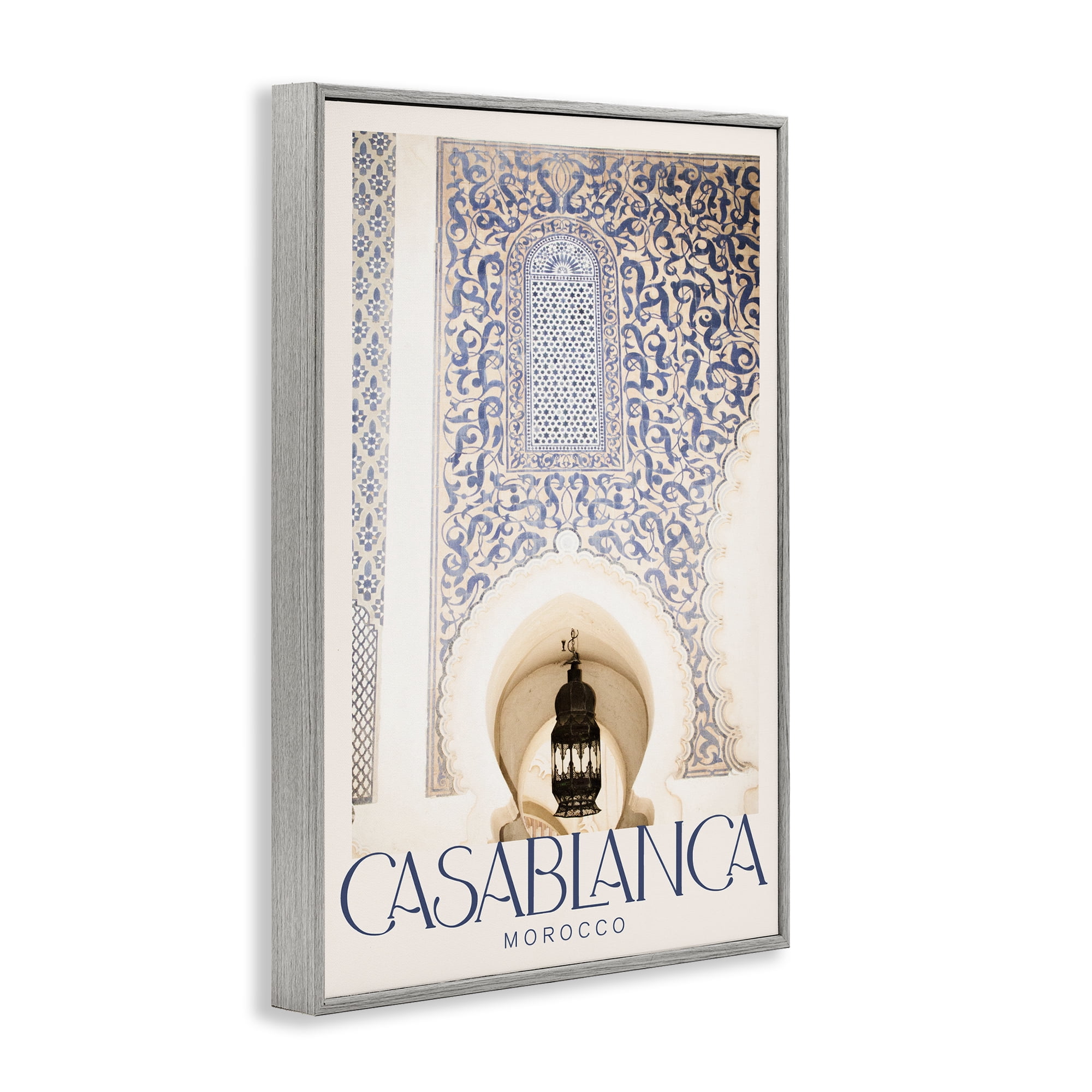 Stupell Industries Ornate Casablanca Architecture Gray Framed Giclee Art, design by Emily Navas