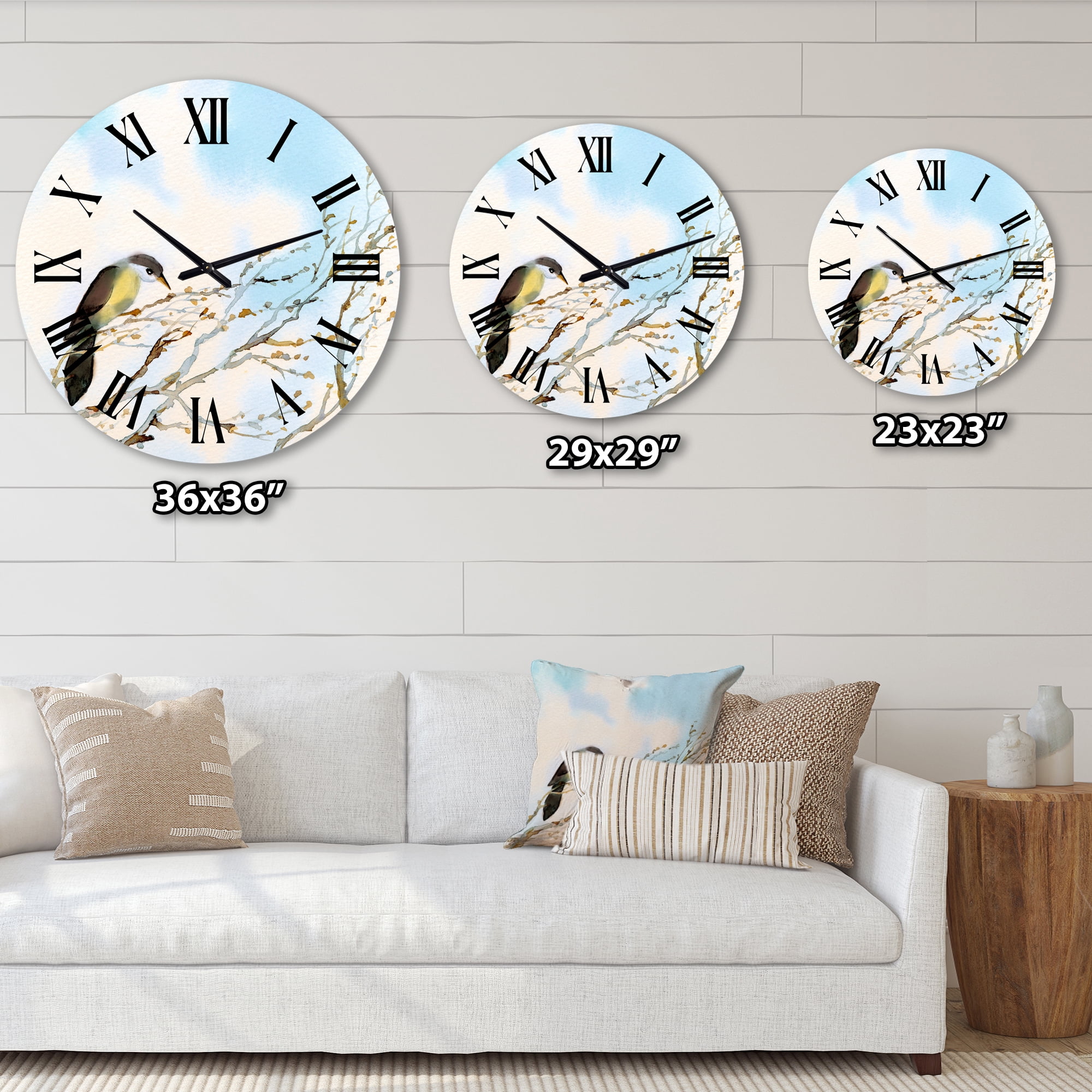 Designart 1 in Quartz Traditional Wall Clock