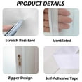 thumbnail image 4 of Zipper Anti-Cat Door Curtain Partition Curtain Pet Out Screen Door Net Balcony Anti-Mosquito Stop Cat Puppy Escape Screen Door - White gauze white stickers, 4 of 6
