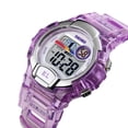 thumbnail image 3 of Reloj digital impermeable para niños Reloj de pulsera con esfera redonda de estilo deportivo con diseño de retroiluminación LED para niños Inevent EL4550-01, 3 of 7