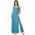 thumbnail image 5 of Sakkas Riva Women's Sleeveless Chemise + Over Dress Medieval Celtic Renaissance - Turquoise - 1XL/2XLP, 5 of 5