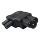thumbnail image 2 of Adaptador de enchufe,Enchufe de alimentación de CA de 3 pines IEC320 para computadora portátil,Adaptador de enchufe de alimentación de CA C6 macho a C5 hembra,Reemplazo del convertidor de, 2 of 7