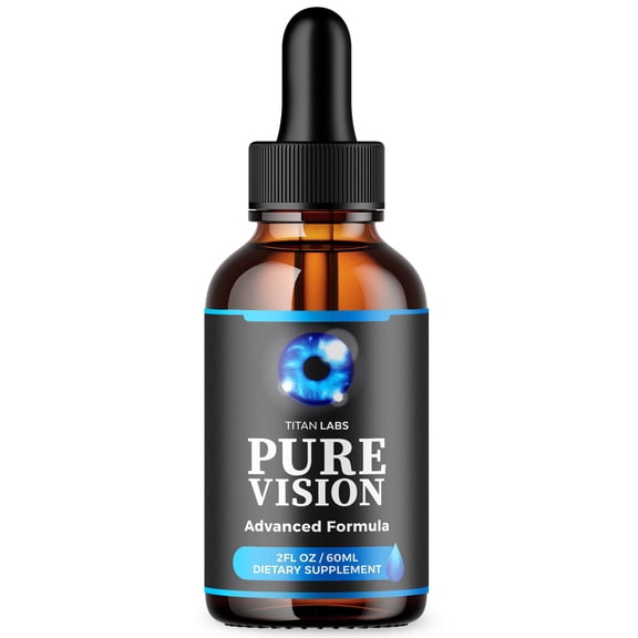 Pure Vision Vision Support Drops Advanced Formula Eye Health Supplement PureVision 30 Servings
