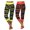 Red&Yellow, variant on 2 Pcs Women Camouflage Crop Jegging Oversized Stretchy Pants Quick Dry Fitness Gym Plus Pants