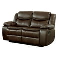 thumbnail image 2 of Transitional Style Double Recliner Love Seat Brown, 2 of 5