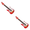 thumbnail image 4 of Tholdsy mini casa guitarra modelos de guitarra falsa casa de muñecas duradera casa de juguete accesorio para el hogar jardín de infantes Rojo 2piezas, 4 of 6