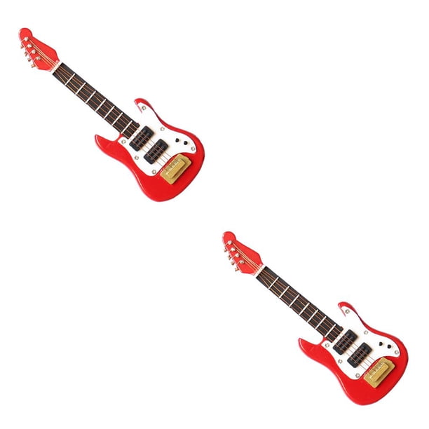 Vogacara Modelo de guitarra de simulación, modelos de guitarra falsa, accesorio encantador para casa de juguete Type3 NO3 Vogacara CBP206767