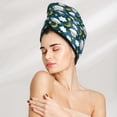 thumbnail image 2 of Yiaed Sweet Dream Lamb Print Hair Cap with Button,Coral Fleece Hair Towel Wrap for Women Wet Hair,Quick Dry Turban for Wet Hair Long Thick Hair, 2 of 5