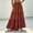 Red, variant on Women Polka Dot Midi Skirt Large Ruffle Hem Tie Waist A Line Flowy Casual Skirt with Drawstring for Daily Wear Red XL(XL)