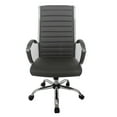 thumbnail image 2 of Furniture of America Damse Faux Leather Large Adjustable Office Chair in Gray, 2 of 9