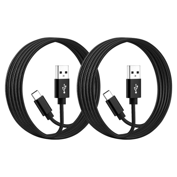 [2 Pack] USB C Cable 3A Fast Charger 6FT, ROFAY USB A to Type C Charging Cord Compatible with iPhone 16/15 Pro Max, Galaxy S25 S24 A71, S20 S10 S9 S8 Plus and More, Black
