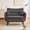 Black, variant on Modern Two-Seater Boucle Sofa, Small Loveseat with Storage Pockets and Armrest Pillows, Compact Deep-Seated Couch for Apartment Living Room Office, Khaki