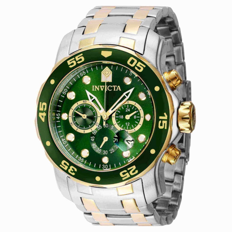 Invicta 40191 men's Pro Diver Scuba Quartz Chrono Green Dial Watch