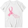 thumbnail image 5 of Honeeladyy Breast Cancer Awareness Shirts Women Pink Ribbon T-Shirts Cancer Fighter Leopard Heart Graphic Tee Short Sleeve Tops #KC-White-XXL, 5 of 6