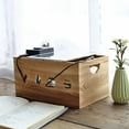 Cable storage box Junction box solid wood retro simple plugin wire