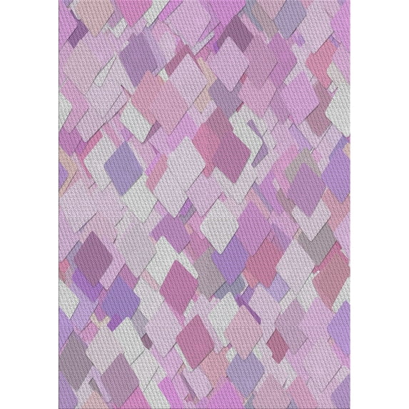 Ahgly Company Indoor Rectangle Patterned Pink Novelty Area Rugs, 7' x 9'