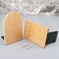 thumbnail image 4 of ✪ Nature Wooden Desktop Organizer Desktop Office Home Bookends Anti-skid Book Ends Stand Holder Shelf, 4 of 10