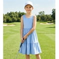thumbnail image 4 of Aideaone Girls Dresses Athletic Sleeveless Kids Summer Sundress with Criss Cross Rainbow Straps Sporty Dress for Girls 6-10 Years, 4 of 6