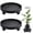 Black, variant on Diigabo 2 Pack 14 Inch Round Plant Caddy with 4 Wheels, Heavy Duty Rolling Plant Stand, Wheeled Planter Saucer Tray Trolley for Planter Pot Indoor Outdoor, Black