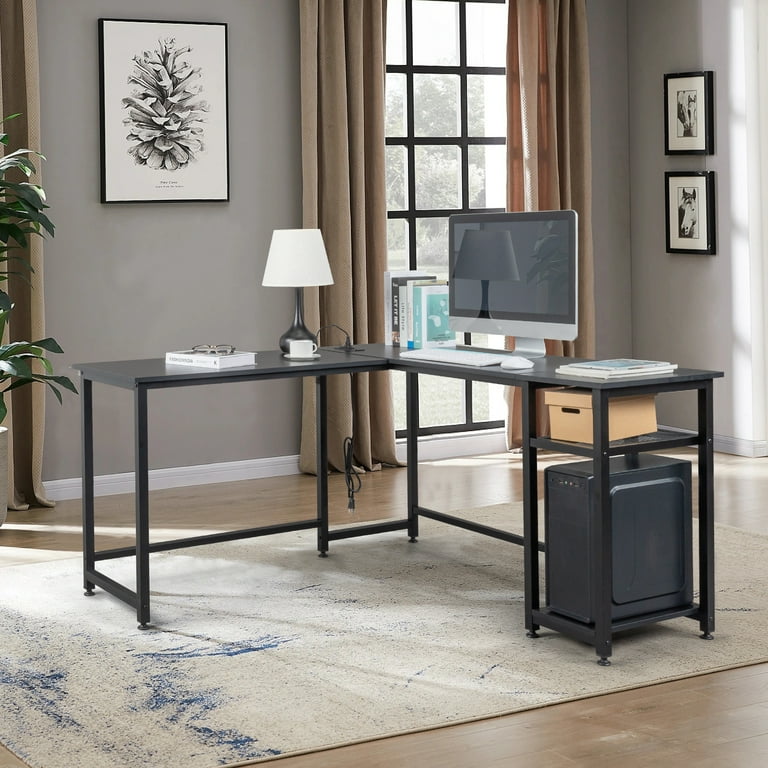 Ktaxon l shaped computer desk outlet