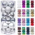 thumbnail image 1 of XmasExp Adornos de bolas de Navidad de 24 quilates, juego de adornos navideños inastillables, decoraciones para bolas de árbol de Navidad de 40 mm/1,57 pulgadas (1,57 pulgadas, rojo), 1 of 4