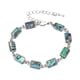thumbnail image 4 of Pulsera de cuentas de concha de abulón natural, pulsera geométrica rectangular, pulsera ajustable, pulsera de aleación, colgante decorativo para mujeres y damas., 4 of 7