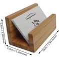 thumbnail image 2 of Portatarjetas de visita de escritorio de madera de bambú para escritorio resistente, 2 of 5
