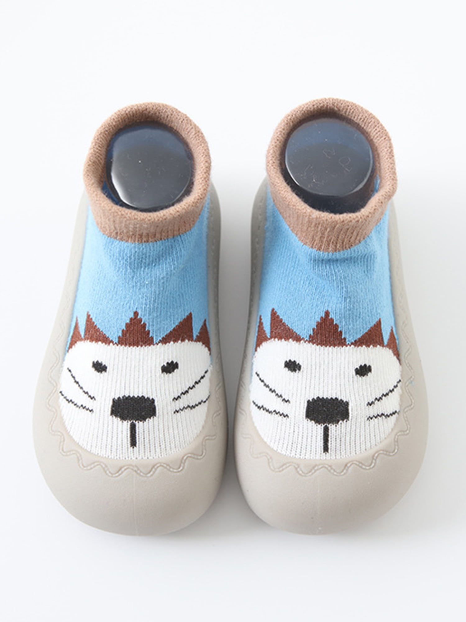 Ymiytan Baby Sock Shoes First Walker Floor Slippers Non-Slip Socks Bedroom  Home Shoe Breathable Soft Sole Slipper Blue 7C