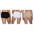thumbnail image 3 of 3 Pack Vanity Fair Women's Effortless Lace Brief Panty 13276 Black/White/Beige, 10, 3 of 4