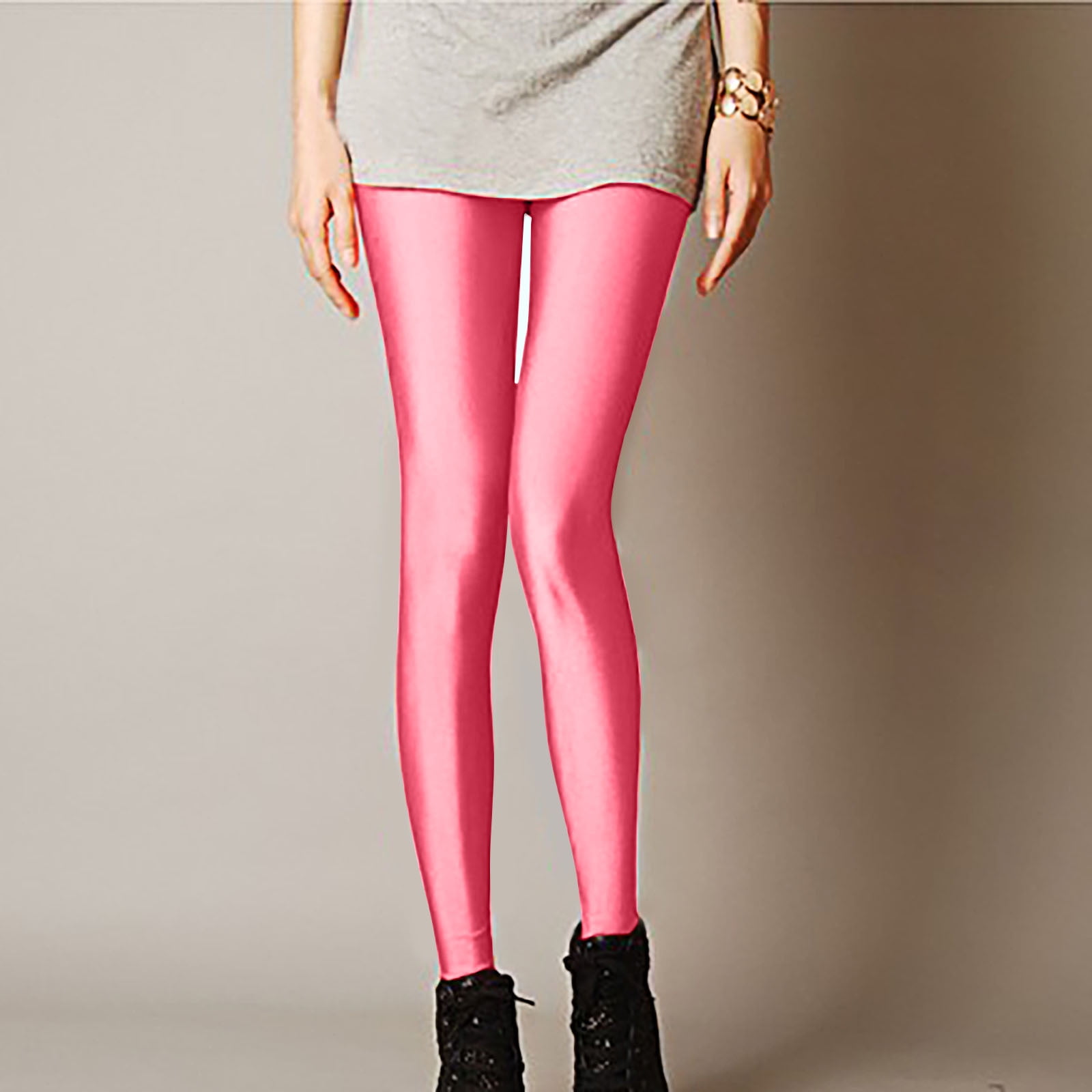 Barbie Pink Solid V-Waist Scrunch Butt Leggings